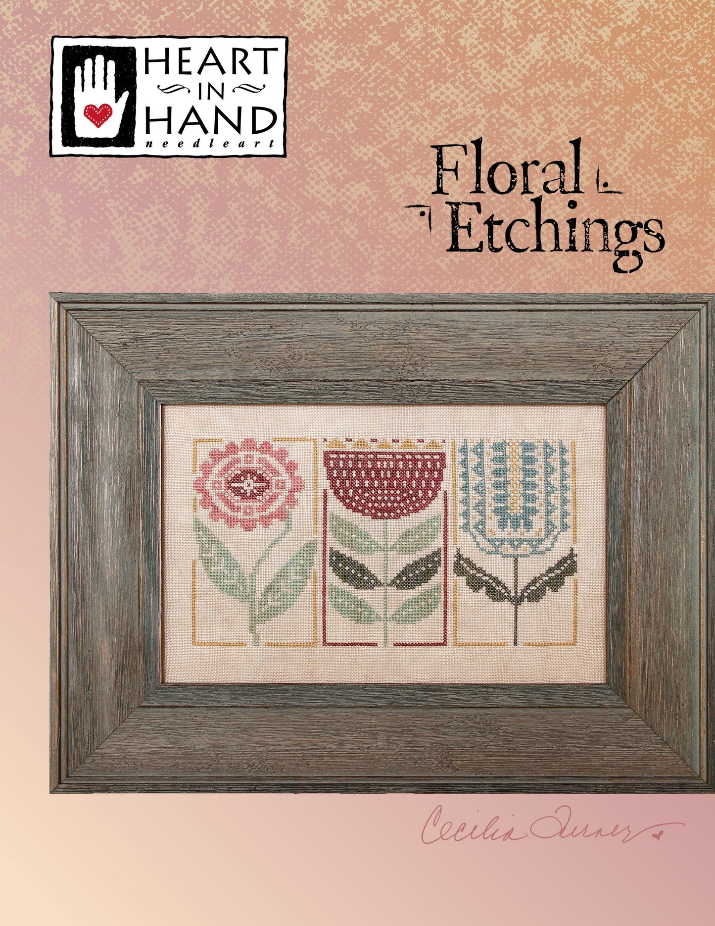 Heart in Hand Floral Etchings