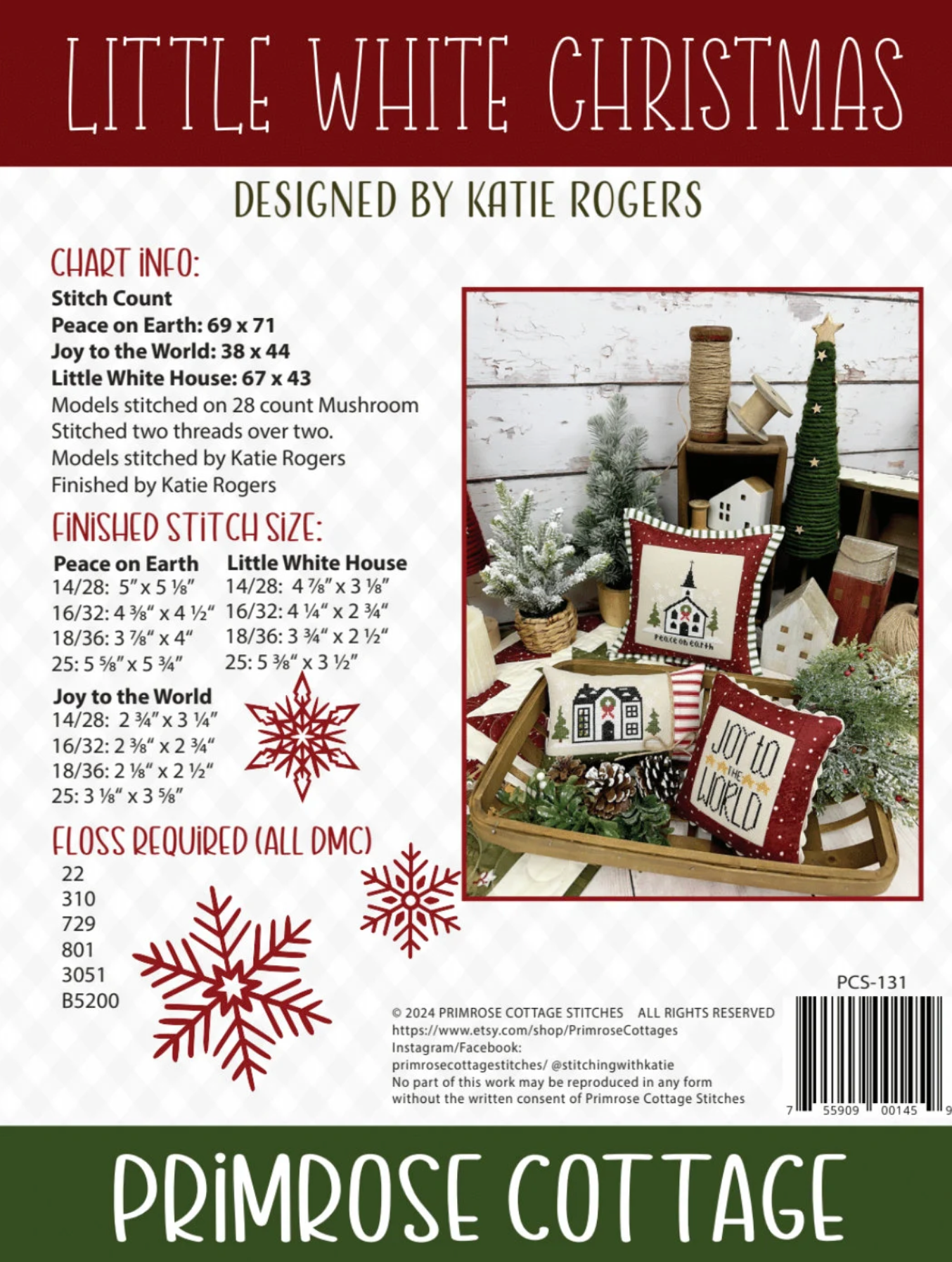 Primrose Cottage Stitches Little White Christmas PCS-131