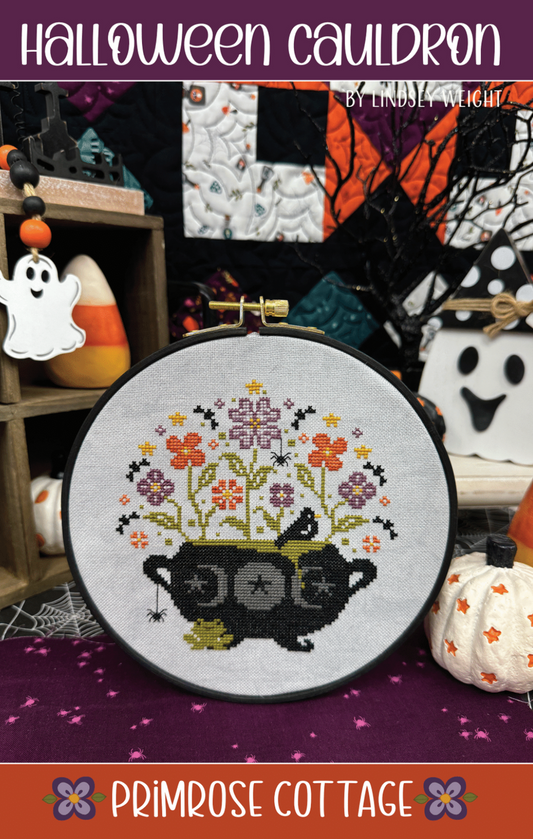 Primrose Cottage Stitches Halloween Cauldron PCS-150