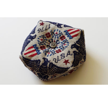 Siren Stitchworks Patriotic Biscornu