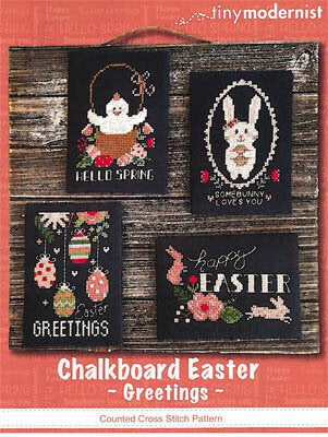 Tiny Modernist Easter Chalkboard Greetings