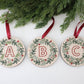 The HNB House - DIY Wood Embroidery Kit - Wreath Monogram Christmas Ornament: M