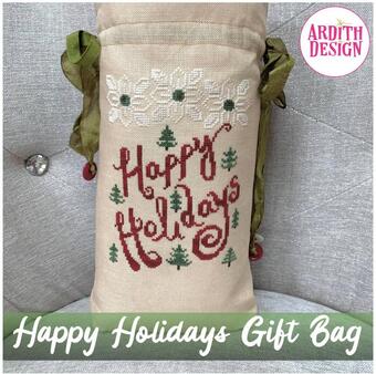 Ardith Designs     Happy Holidays Gift Bag