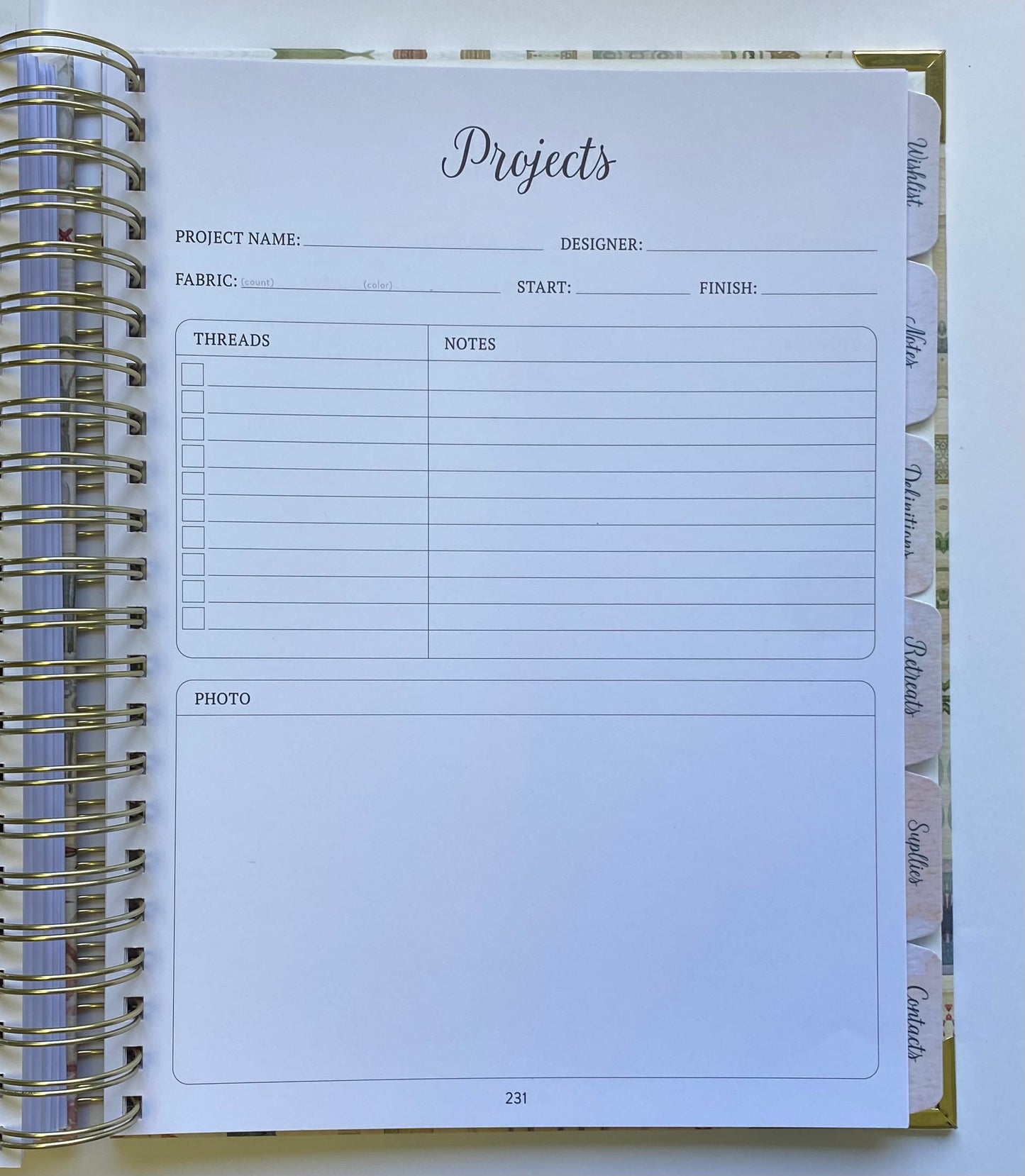 Planner for The Cross Stitcher's Soul