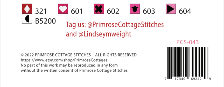 Primrose Cottage Stitches Be Mine PCS-043