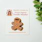 Remember November, Inc - Gingerbread Man Needle Minder, Wooden Magnetic, Christmas