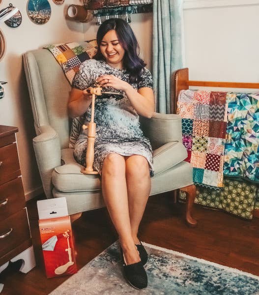 Nurge - Nurge Embroidery Seat Stand Adjustable: 32 -48cm