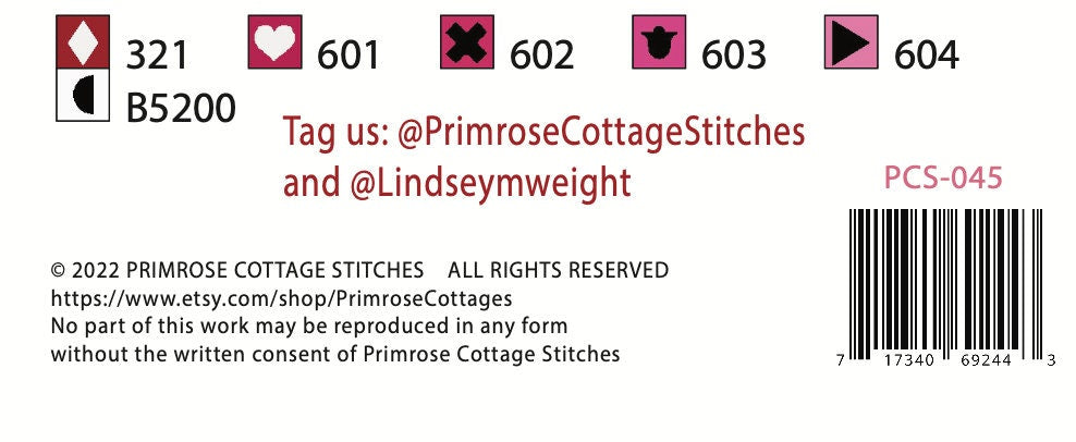 Primrose Cottage Stitches SweetHeart PCS-045