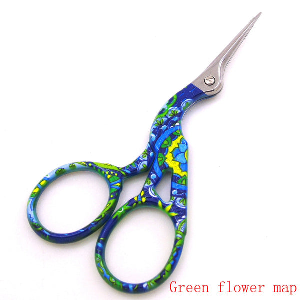 Crane Mouth Scissors -Green Porcelain