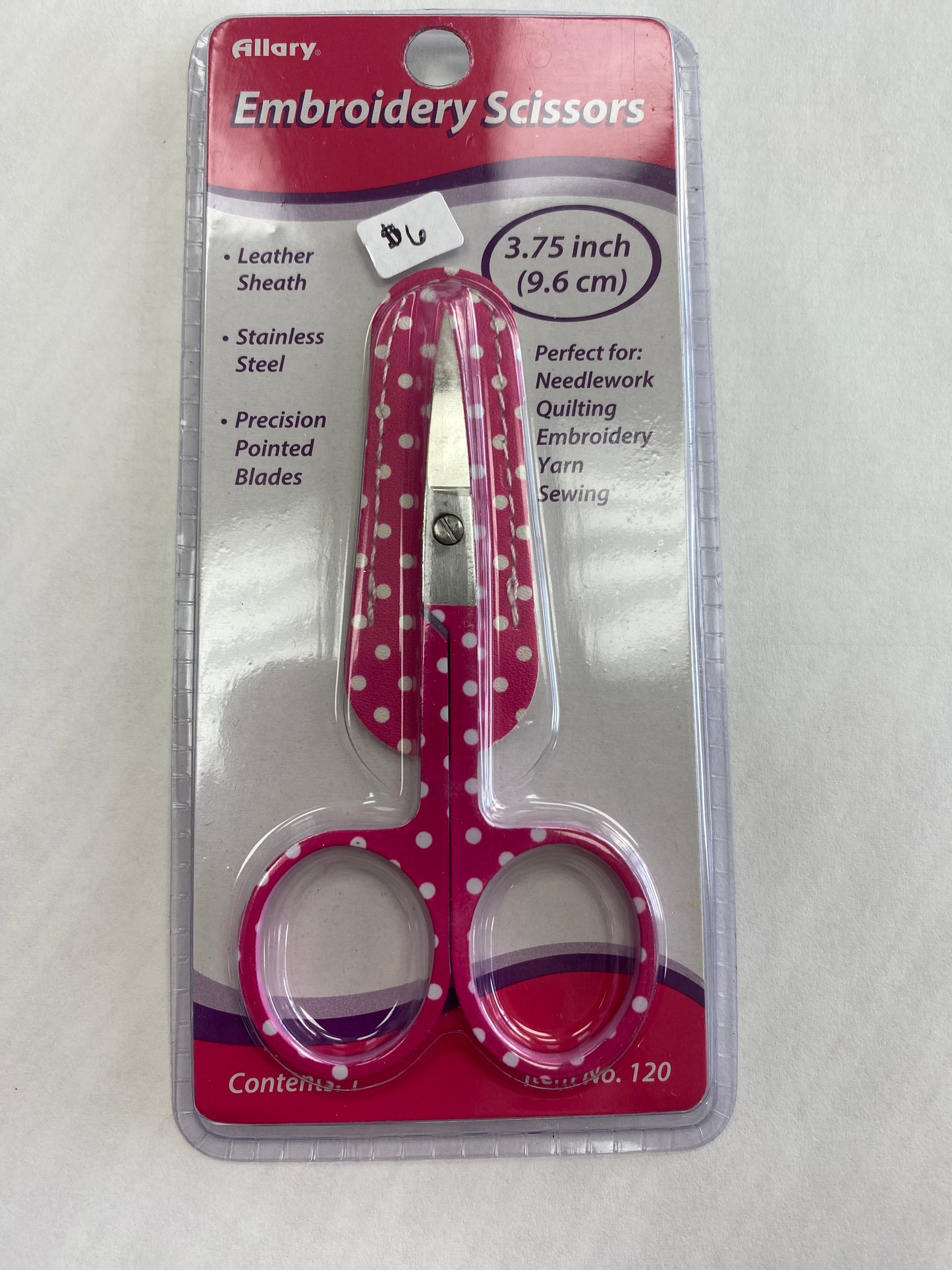 Embroidery Scissors with Leather Sheath